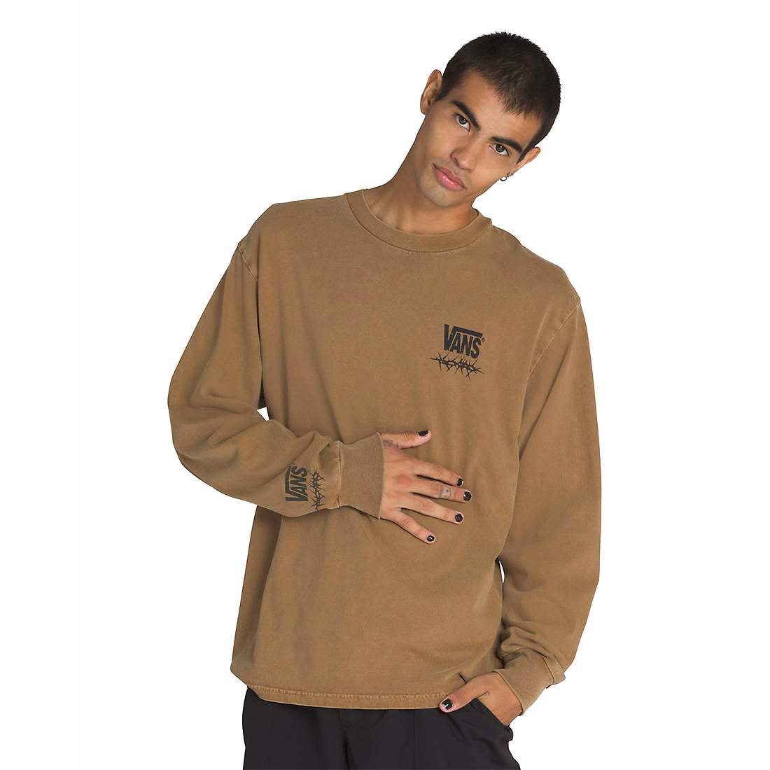 Vans Mte Goshawk Ls Tee Sweatshirt-Kahverengi