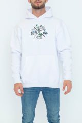 Zero One Five X-BMX Hoodie - Beyaz