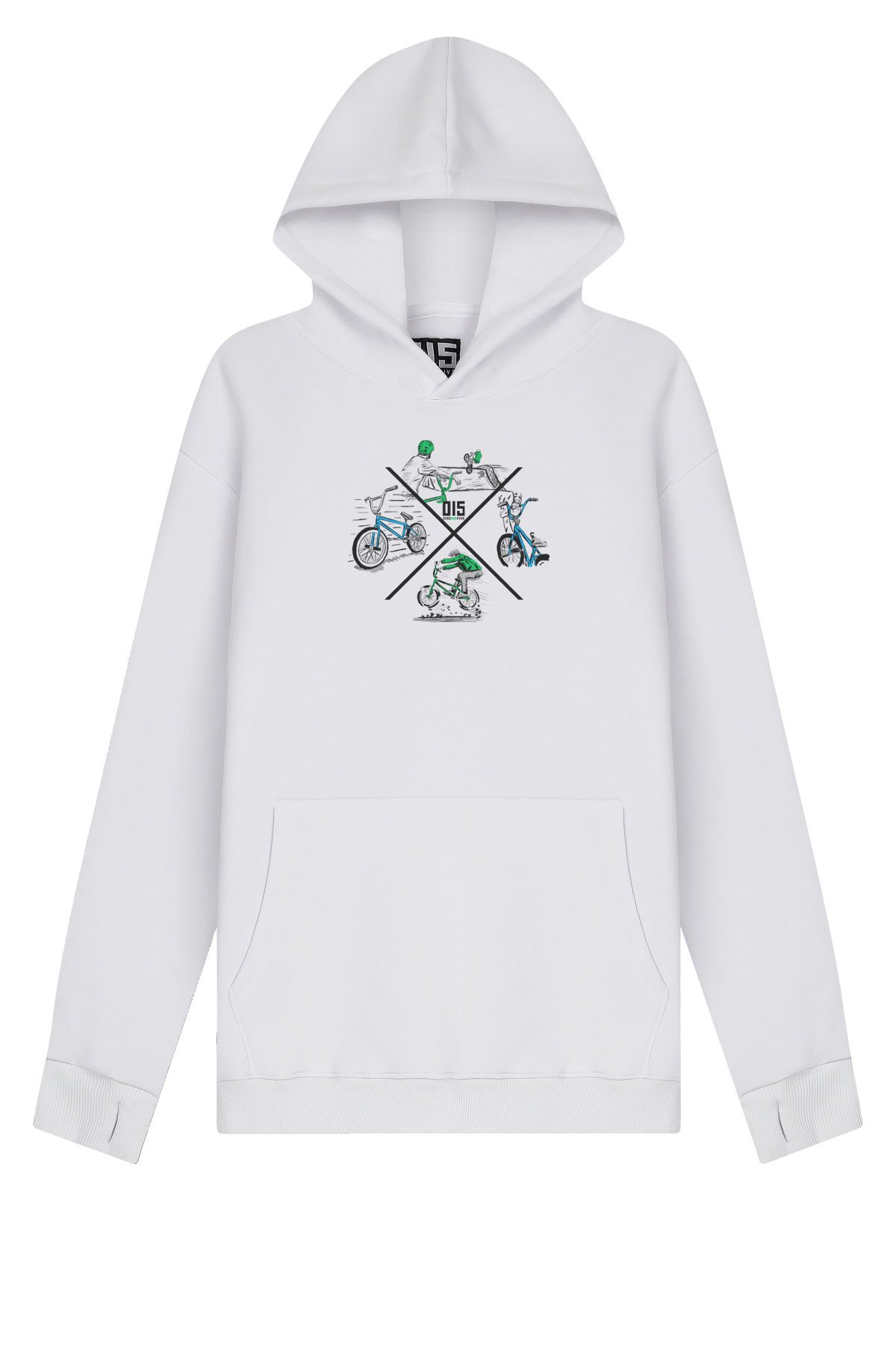 Zero One Five X-BMX Hoodie - Beyaz