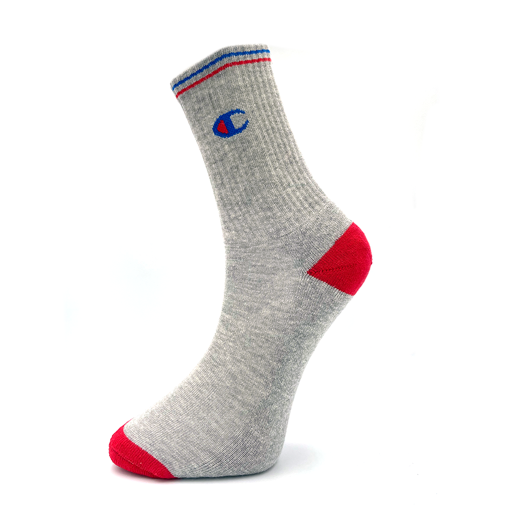 Champion 2'li Paket Günlük Çorap-Socks Gri Kırmızı