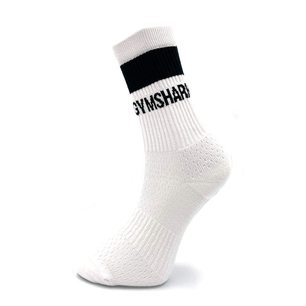 Gymshark Premium Crew Spor Çorap-Socks Beyaz Unisex