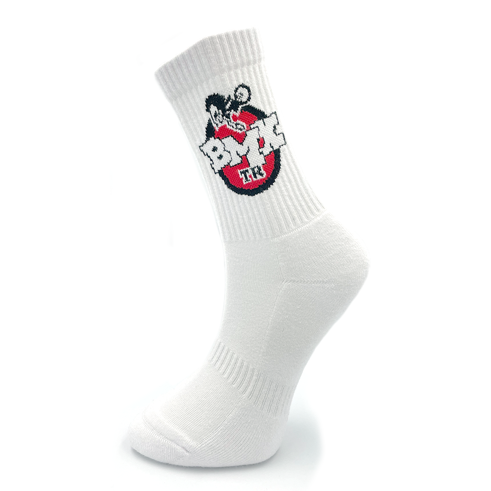 BMXTR Logo Çorap-Socks Beyaz Unisex
