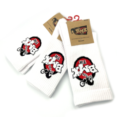 BMXTR Logo 3'Lü Paket Çorap-Socks Beyaz Unisex