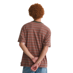 Vans Cameron Stripe T-Shirt Kahverengi/Yeşil