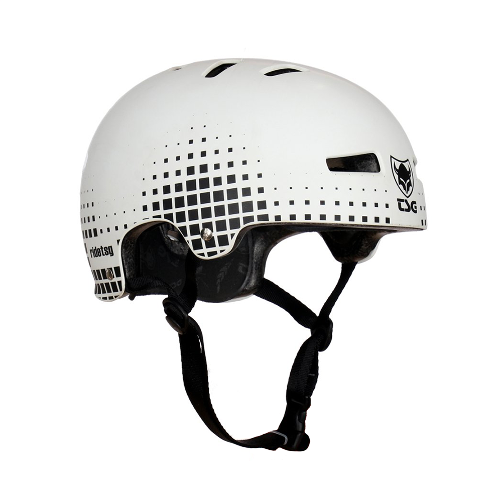 TSG Evolution Kask-Helmet L/XL Beyaz/Siyah Kareli