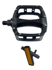 Wellgo İnce Diş Alüminyum Pedal-Pedals 1/2'' Siyah