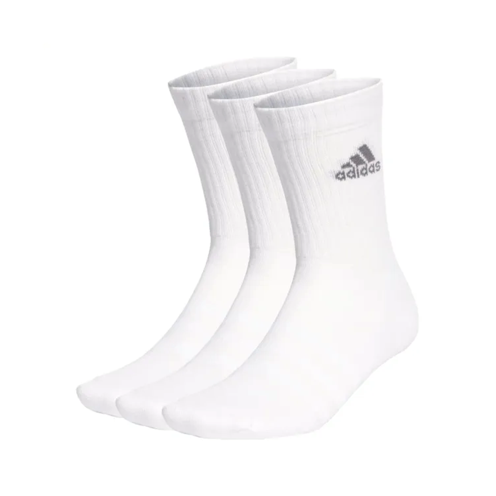 Adidas Cushioned Crew 3 Adet Çorap-Socks Beyaz