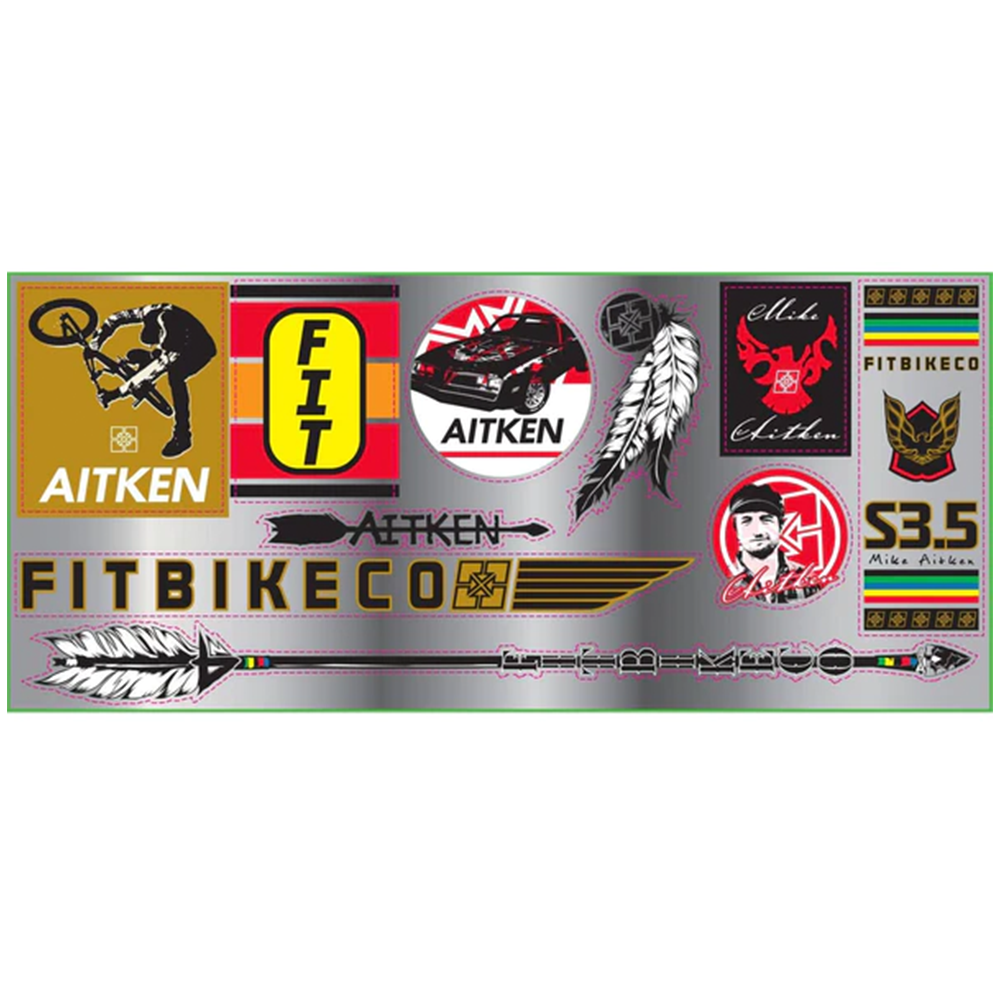 Fit Bike Mike Aitken 10 Asorti Çıkartma Seti - Sticker