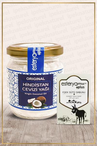 Katı Hindistan Cevizi Yağı 160 Gr Ve Eşek Sütü Sabunu 125 Gr