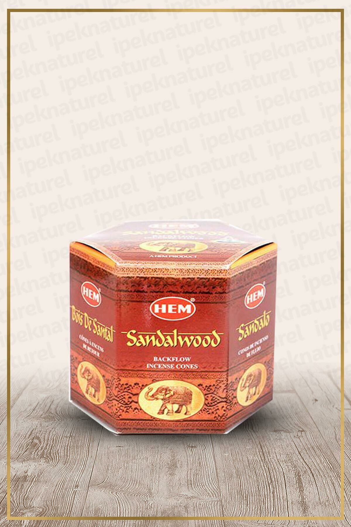 Hem Sandalwood Geri Akışlı Konik Tütsü 40 Adet