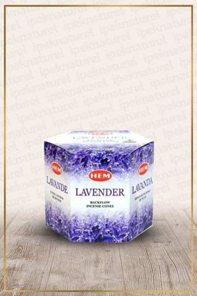 Hem Lavender Geri Akışlı Konik Tütsü 40 Adet