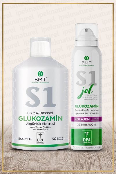 S1 Glukozamin 2’li Set (Likit Glikozamin & Glikozamin jel)