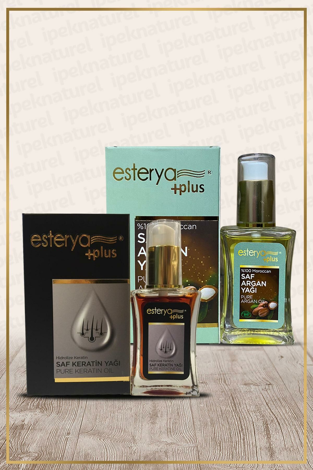 Esterya Plus Saf Argan Yağı & Saf Keratin Yağı Setli