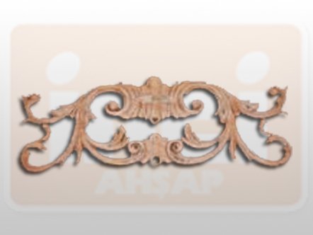 810570 AHŞAP APLİK 25x9 cm