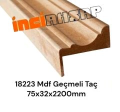 18223-DEKORATİF MDF GEÇMELİ TAÇ-75mm x 32mm x 2200mm