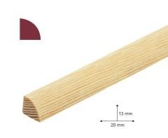 ÇITA ÇEYREK YUVARLAK ÇAM-20mm*13mm * 2400mm