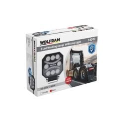 Led Çalışma Lambası Emojili 8 Led Beyaz + Kırmızı Spot Fonksiyonlu 10/30V E-Belgeli 45W 32003