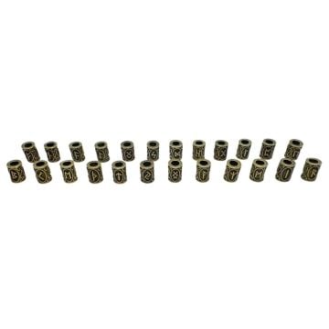 Sakal Boncuğu Viking Alfabesi ( Runik ) Sakal Boncuğu Bronz