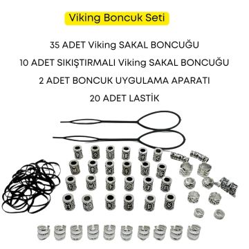 Sakal Boncuğu Viking Sakal Boncuğu Set