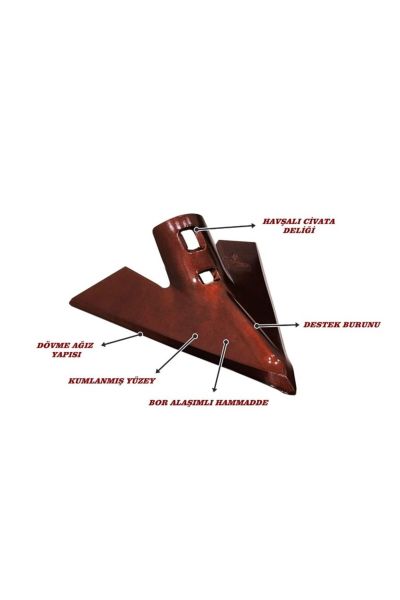 7 Mm Demiray Çelik 11 Adet Kültivatör Pabucu (24 CM) - Kazayağı Pabucu