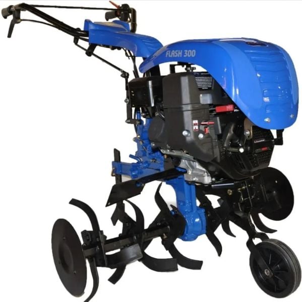 Flash 300 SR200 - 7Hp Benzinli 3+1 Şanzımanlı Çapa Makinası - Demiray Makaslı Römork