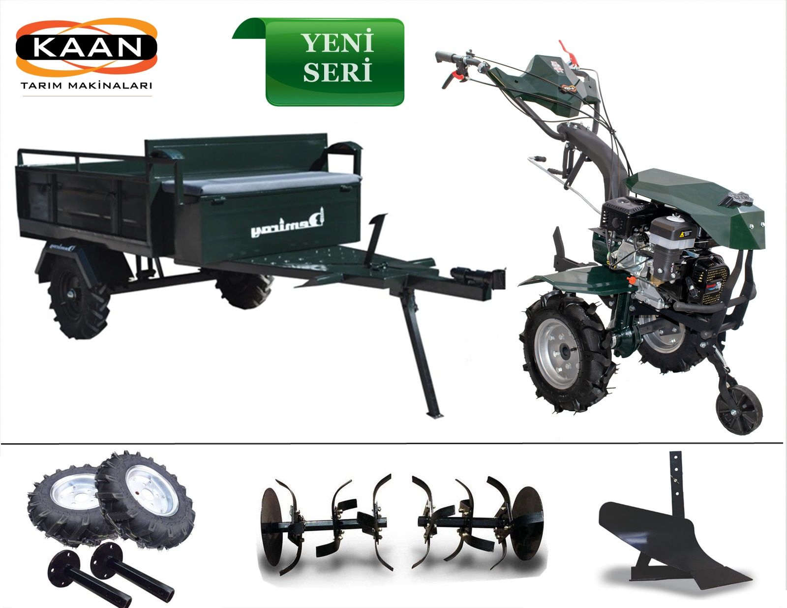 Kaan 250S3 Benzinli Çapa Makinası - 2025 Yeni Dizayn - Demiray Makaslı Römork