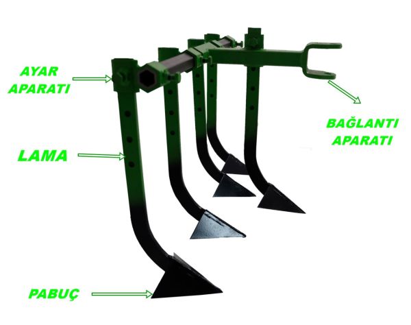 Taral Dizel Çapa Makinası Uyumlu Demiray 5'li Kazayak Aparatı