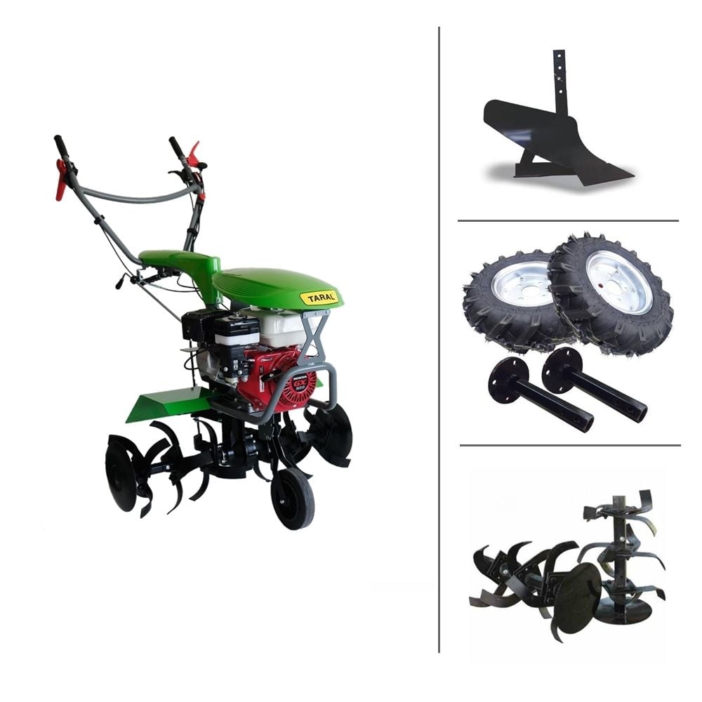 Taral 210 M GX200 Honda Motor Benzinli Çapa Makinası - Teker Takımı - Pulluk Kampanyası