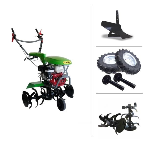 Taral 210 M GX200 Honda Motor Benzinli Çapa Makinası - Teker Takımı - Pulluk Kampanyası
