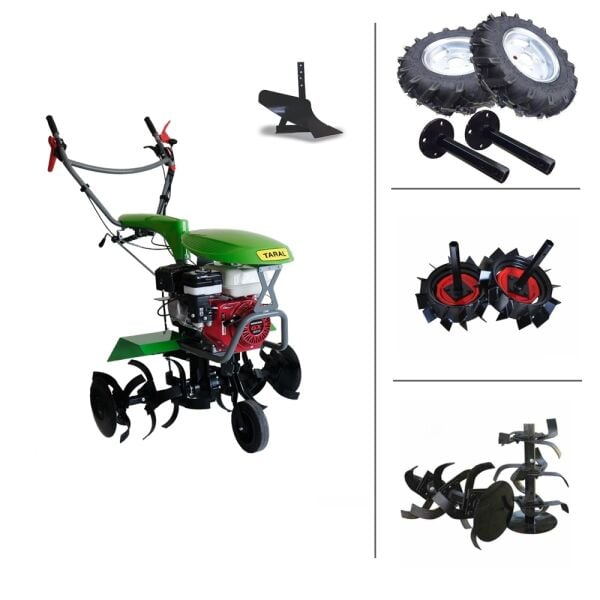 Taral 210 M GX200 Honda Motor Benzinli Çapa Makinası - Demiray Demir Teker - Teker Takımı - Pulluk Kampanyası