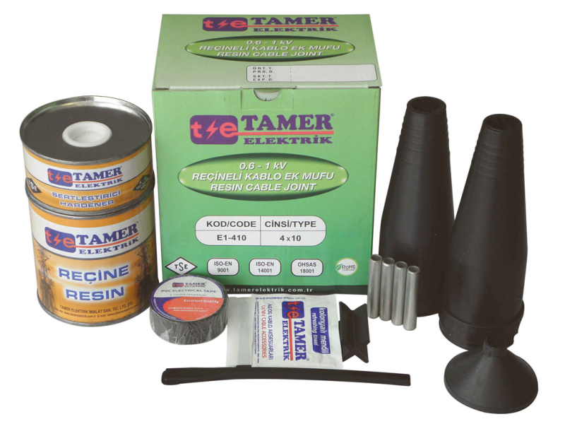 Tamer Elektrik Reçineli Ek Mufu 3x50+25 mm