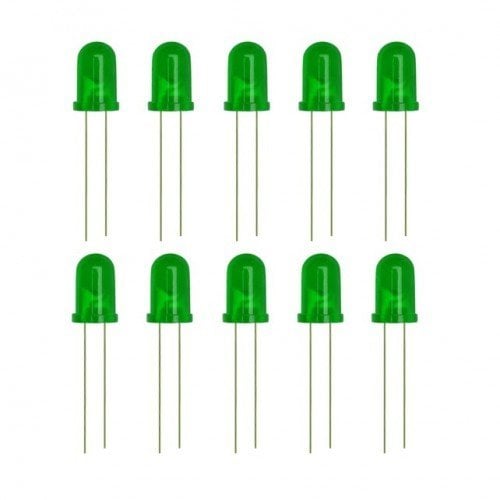 5mm Yeşil Led Paketi - 10 Adet
