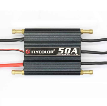 Flycolor Waterproof 50A 2-6S Brushless ESC 5.5V/5A BEC