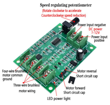 Brushless Fırçasız Motor Sürücüsü 7V-12V