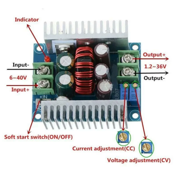 DC-DC 300W 20A Ayarlanabilir Voltaj Düşürücü Modül