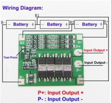 BMS Modül 3S 25A LiPo Pil Şarj Devresi