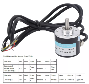 Rotary Encoder 5-24V 600 Pulse C38S6G5-600B-G24N