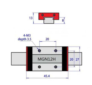 MGN12H Bilyalı Rulman Blok - MGN12H Araba