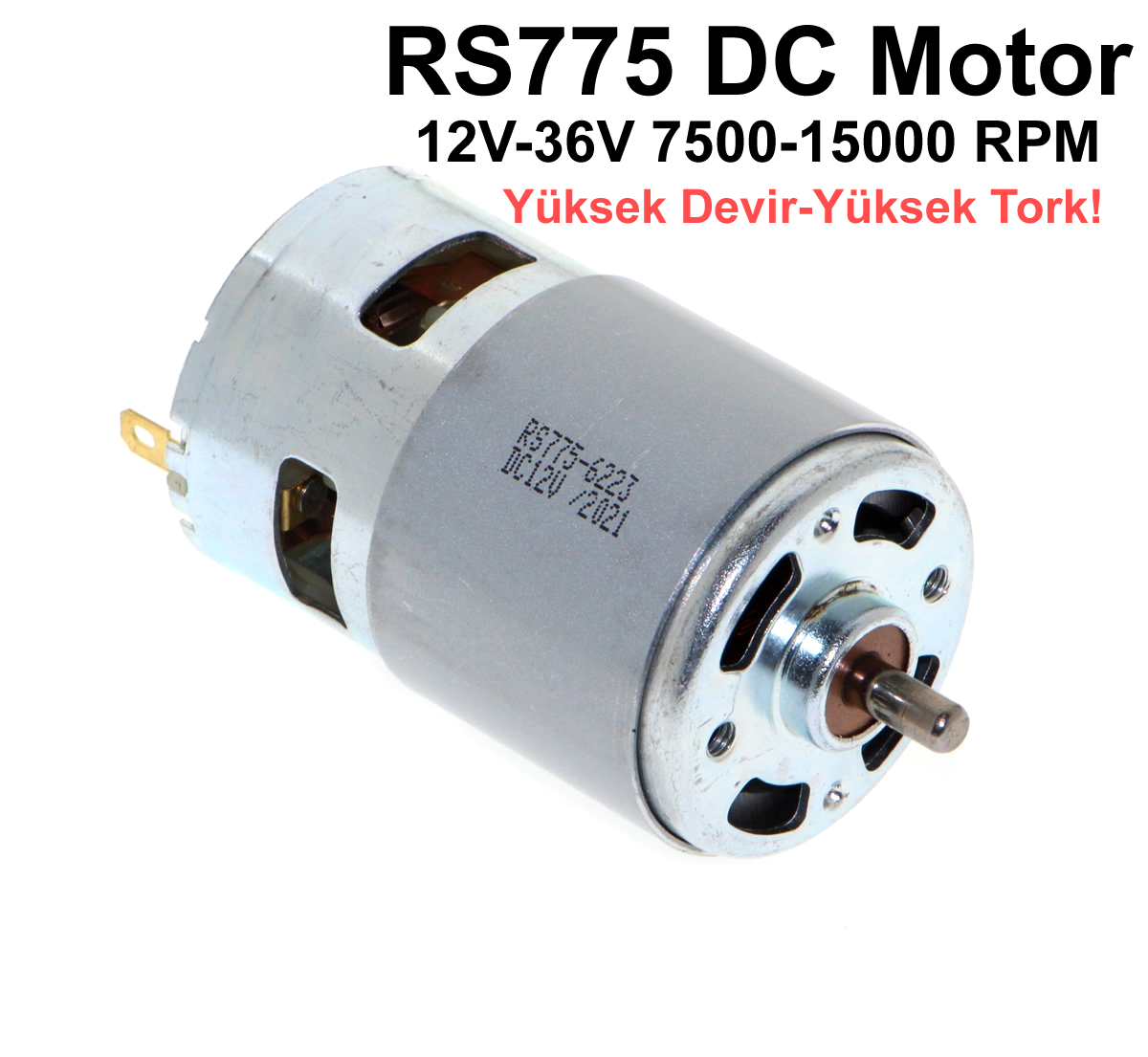 RS775 DC Motor 12V-36V 7500-15000 RPM Satın Al 204,60 TL