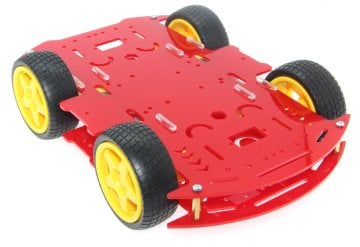 4WD Mobil Robot Platformu - Kırmızı