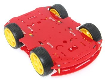4WD Mobil Robot Platformu - Kırmızı