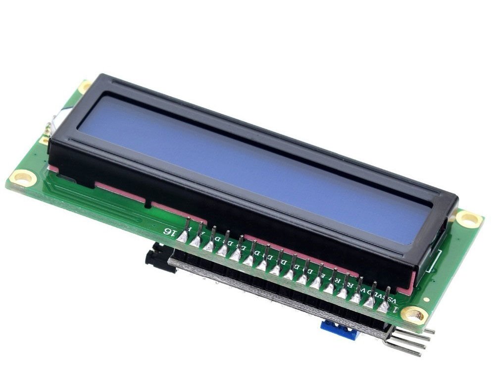 2x16 LCD Ekran - I2C Lehimli Mavi Display