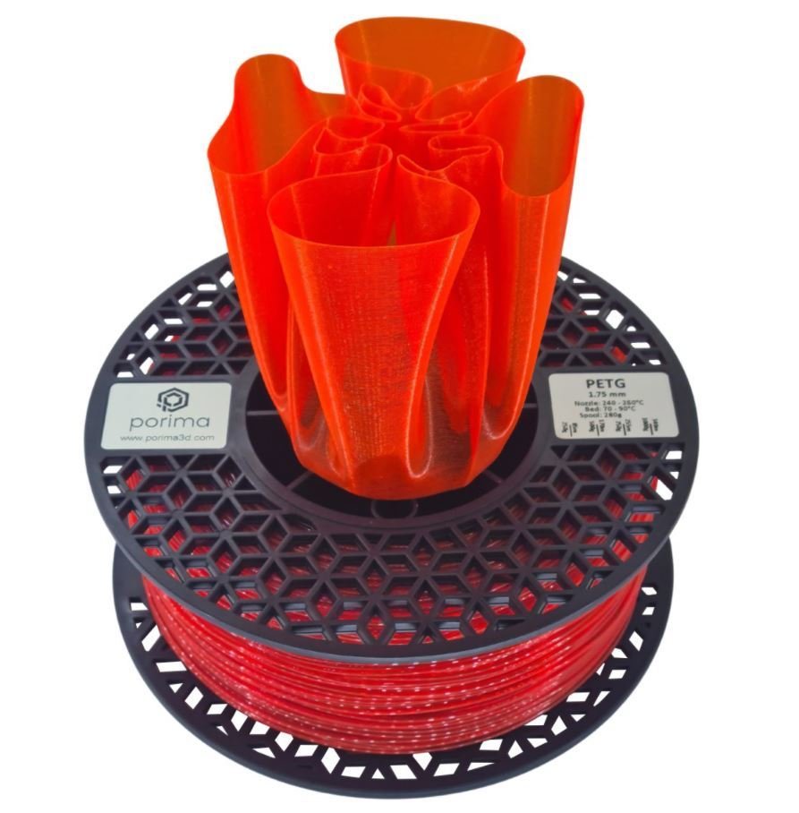 Porima PETG Transparan Filament Neon Turuncu 1Kg