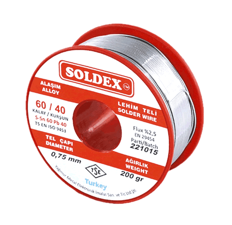 0.75mm 200 gr Soldex Lehim Teli - İnce