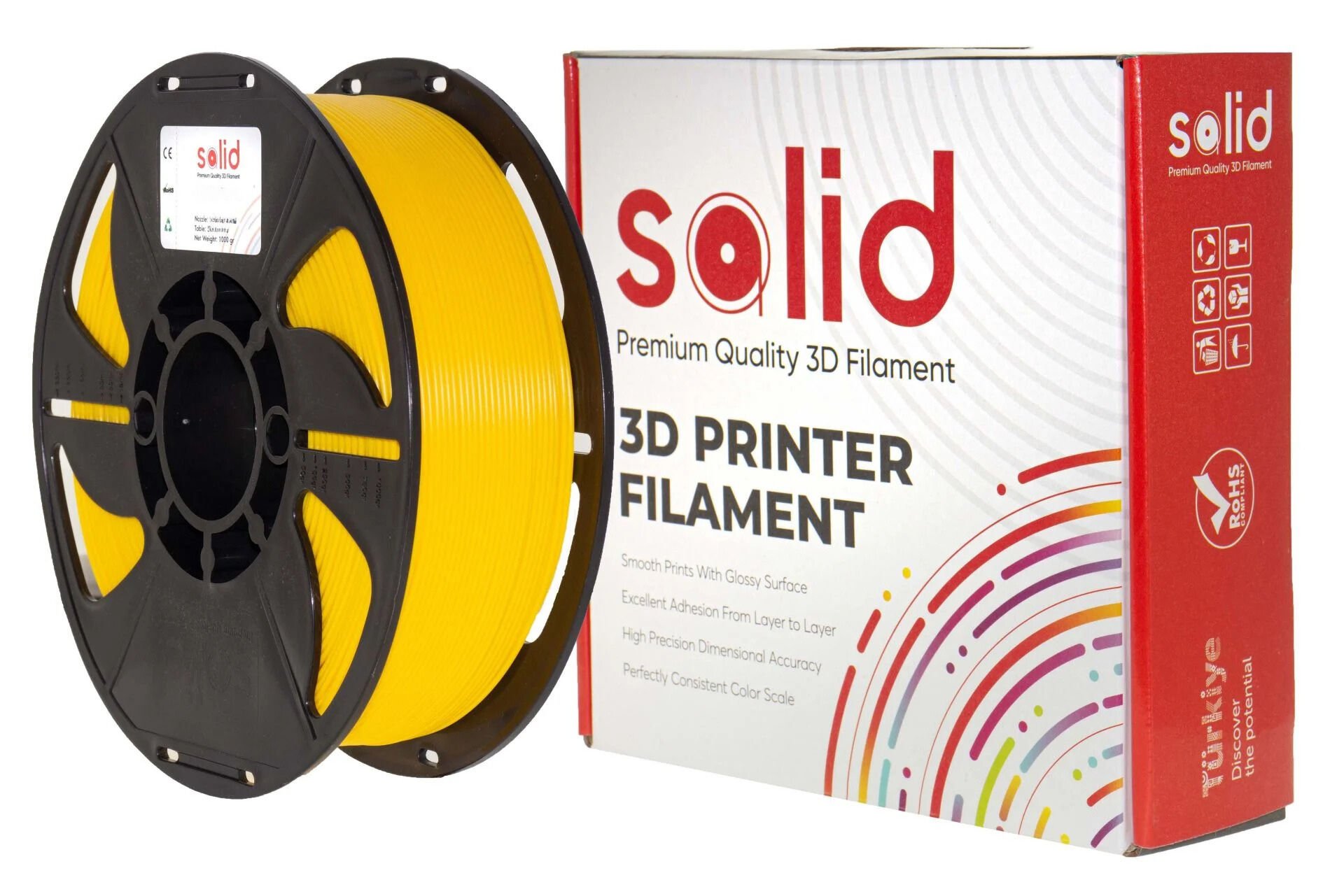 Solid Filament PET-G 1.75mm Sarı 1Kg