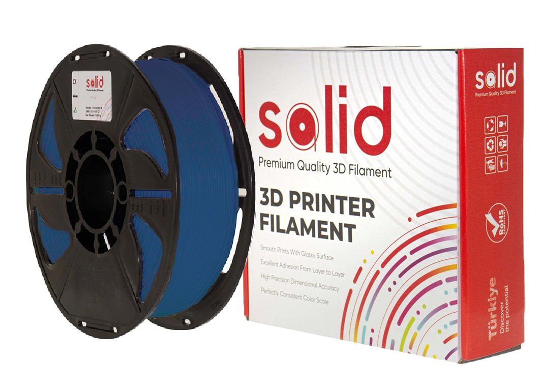 Solid Filament PLA Plus 1.75mm Sedefli Mavi 1Kg