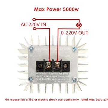 AC 220V 5000W Motor Dimmer Hız Kontrol Kartı