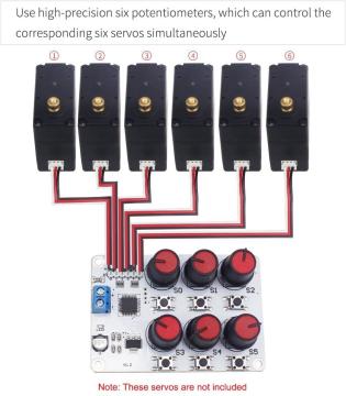 6 Kanal Potansiyometreli Servo Motor Kontrol Kartı