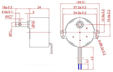 220V 1 Rpm AC Senkron Motor