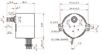 220V 10 Rpm 6W AC Senkron Motor